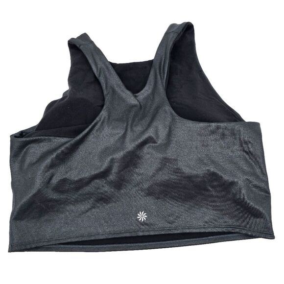 Athleta Black Sport Bra Crop Top Size L - Picture 2 of 5